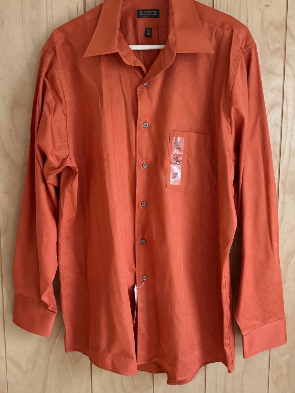 Arrow Men's Long-Sleeve Orange Button-Down Shirt